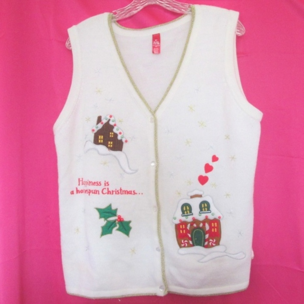 vintage plus size ugly christmas sweater xl 1x
